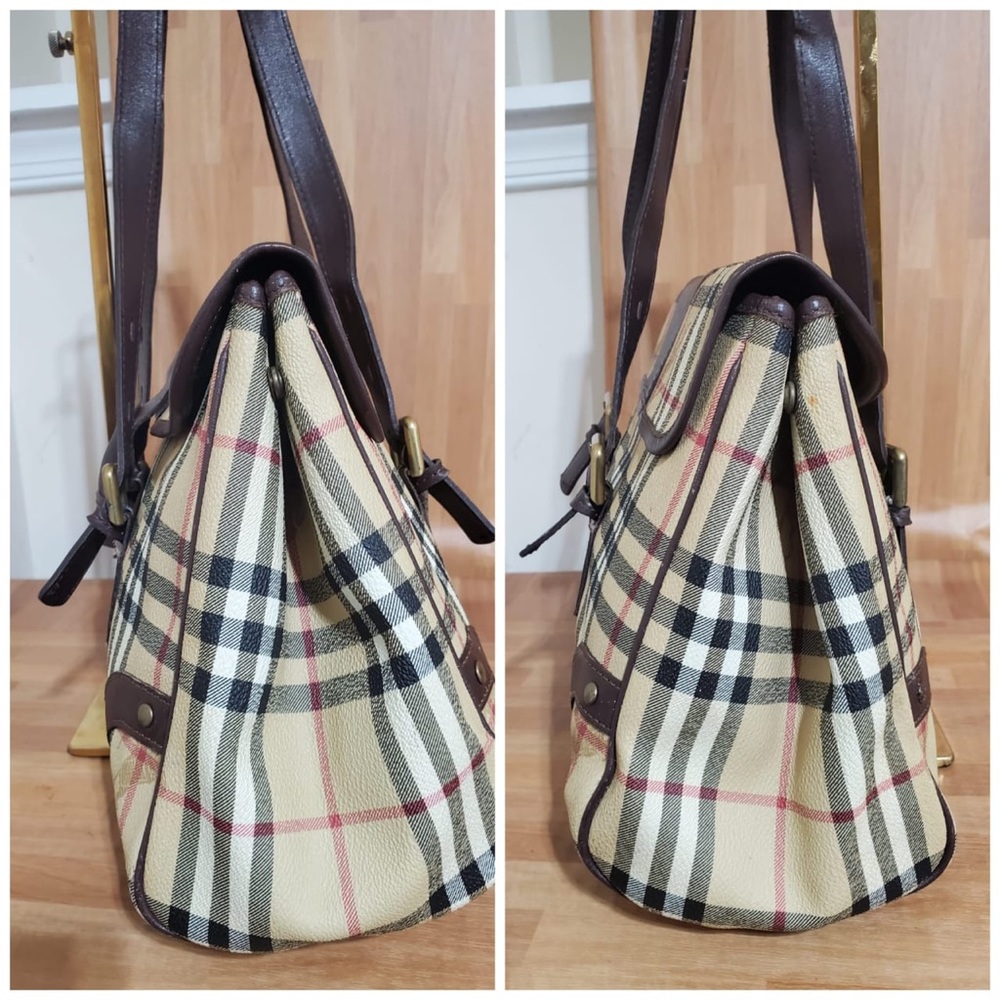 Authentic Burberry Ecordelia Haymarket Check Satchel Shoulder Bag - Picture 5 of 10